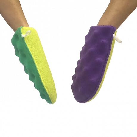 Губка для тела Умничка Рукавичка с массажным слоем - Вид 1